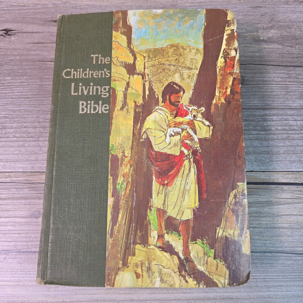 The Childrens Living Bible 1972 Vintage HC Tyndale Richard Hook Illustrated